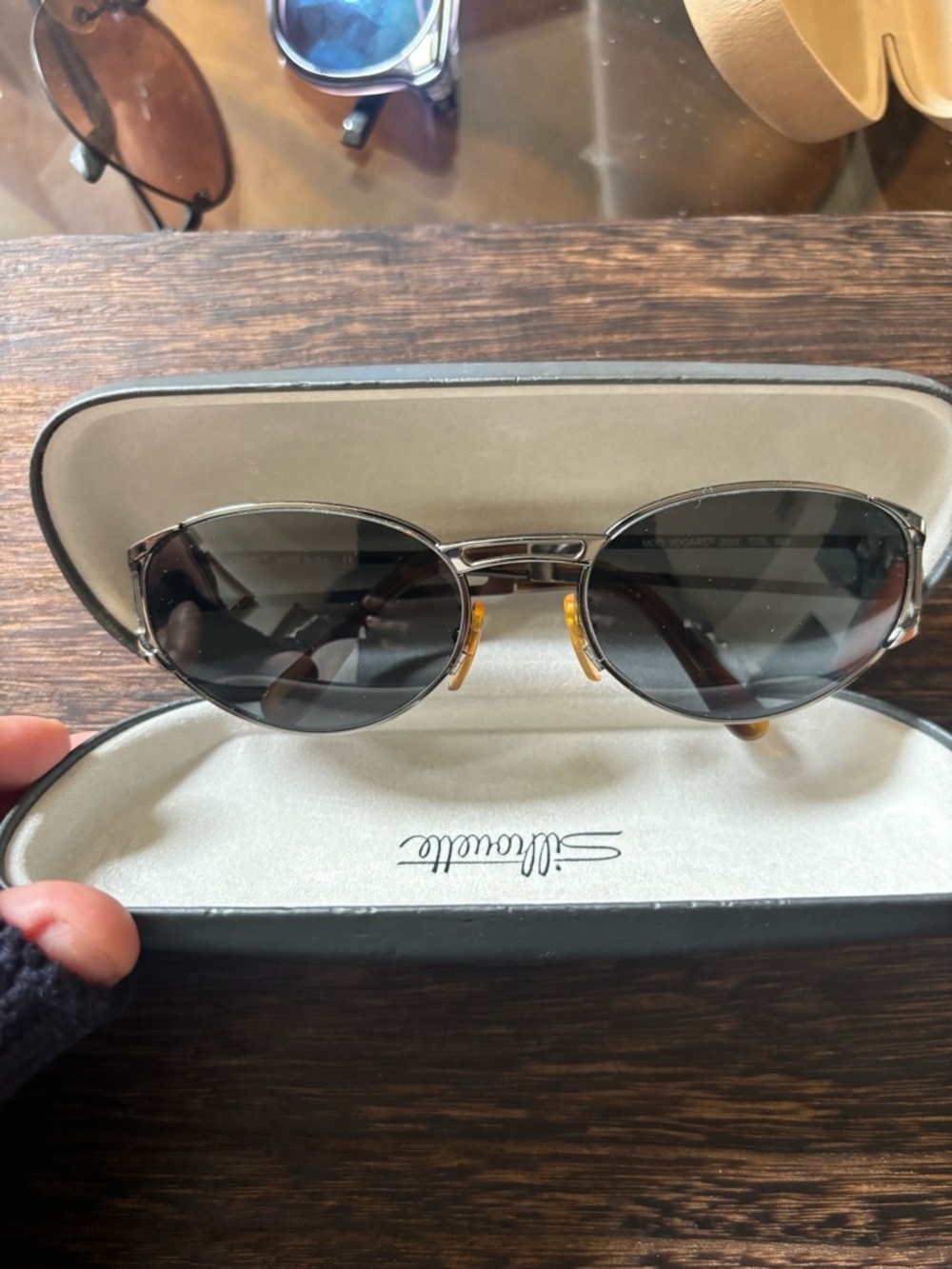 Vogart Vintage Silhouette Men’s Silver Frame Eyeglasses with prescription Lenses